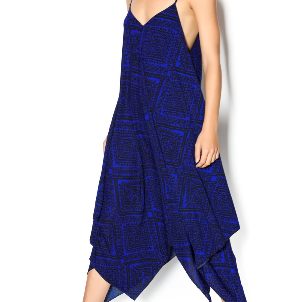 🍬🍬🍬Pearle 88 Blue Asymmetrical Maxi Dress